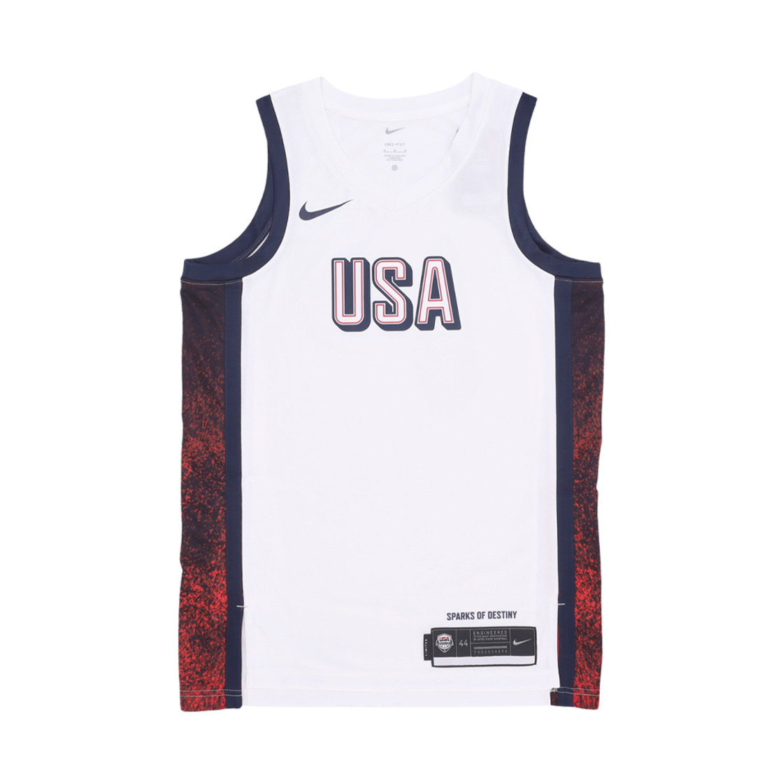 나이키 USA 올림픽 2024 리미티드 홈 베스킷볼 저지 화이트(Nike USA Olympics 2024 Limited Home Basketball Jersey White)