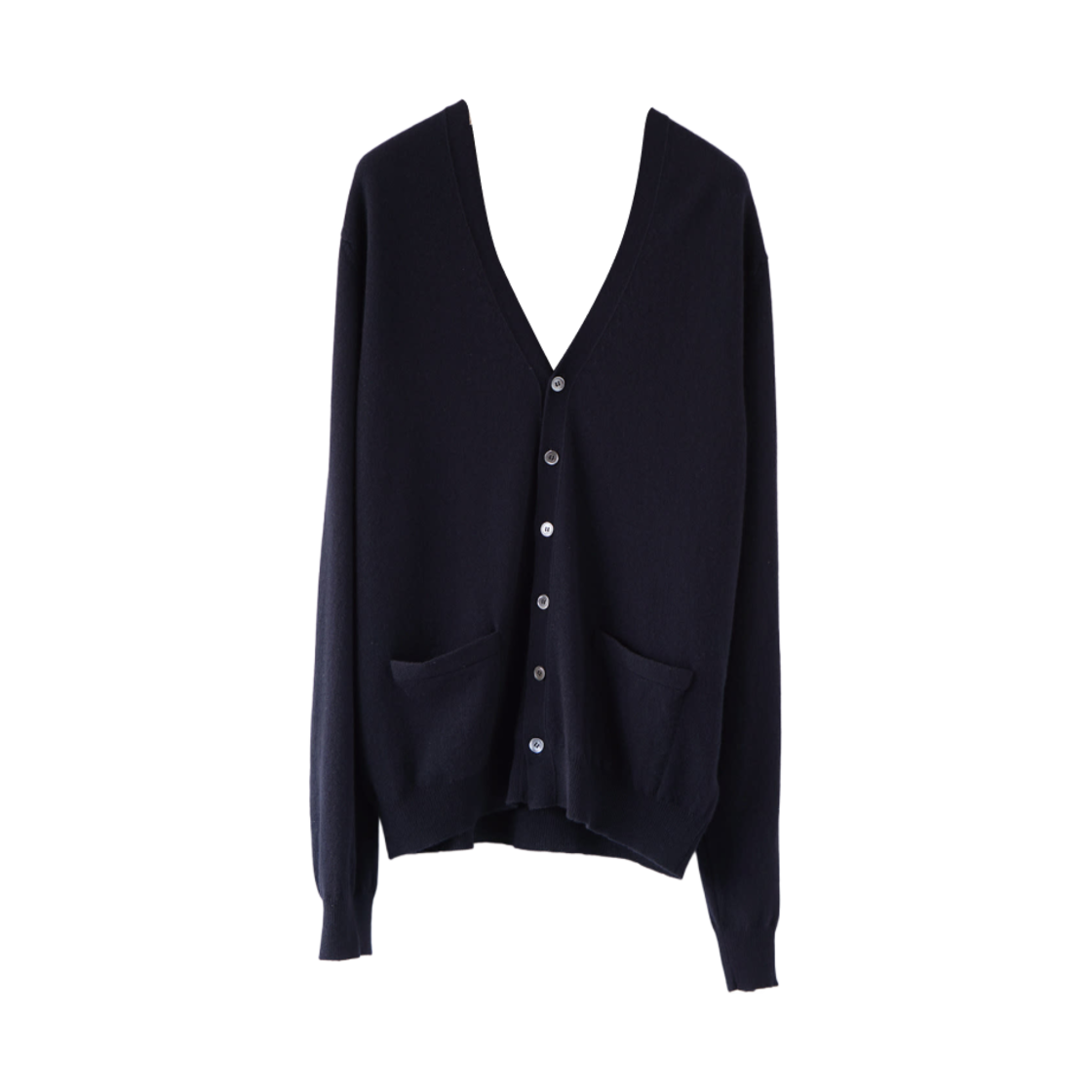 코모리 x 스캇 앤 차터스 브이넥 가디건 네이비 - 24AW(Comoli x Scott & Charters V-Neck Cardigan Navy - 24AW)