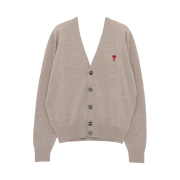 AMI de Coeur Wool Cardigan Light Beige