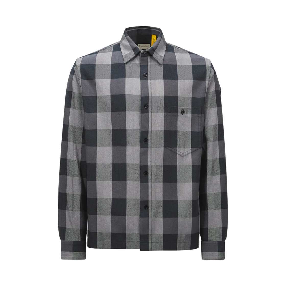 몽클레르 x 메르세데스 벤츠 바이 니고 플레이드 코튼 셔츠 블랙 그레이 - 25SS(Moncler x Mercedes-Benz By Nigo Plaid Cotton Shirt Black Grey - 25SS) - 1
