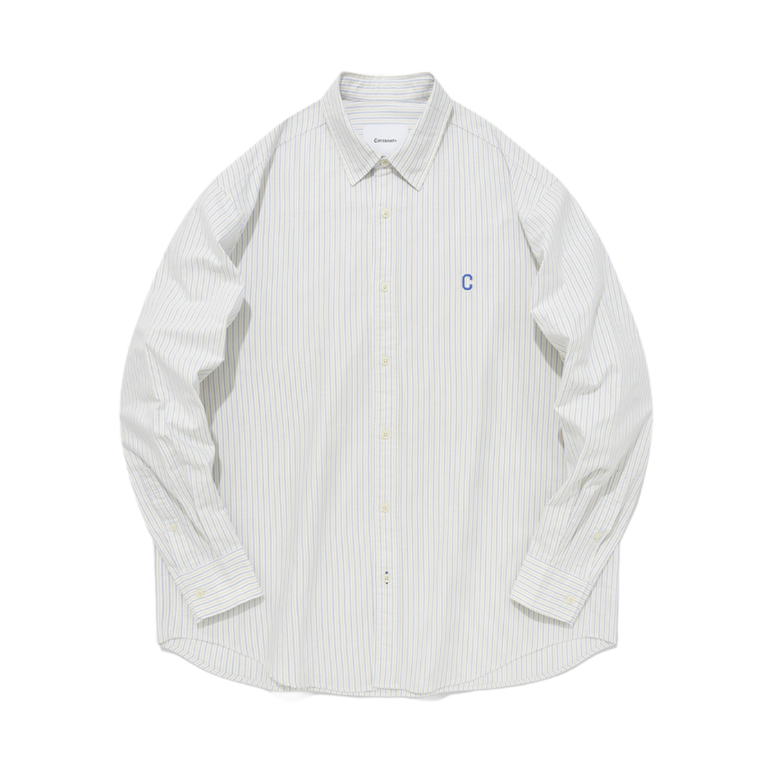 커버낫 C 로고 옥스포드 스트라이프 셔츠 스카이 블루