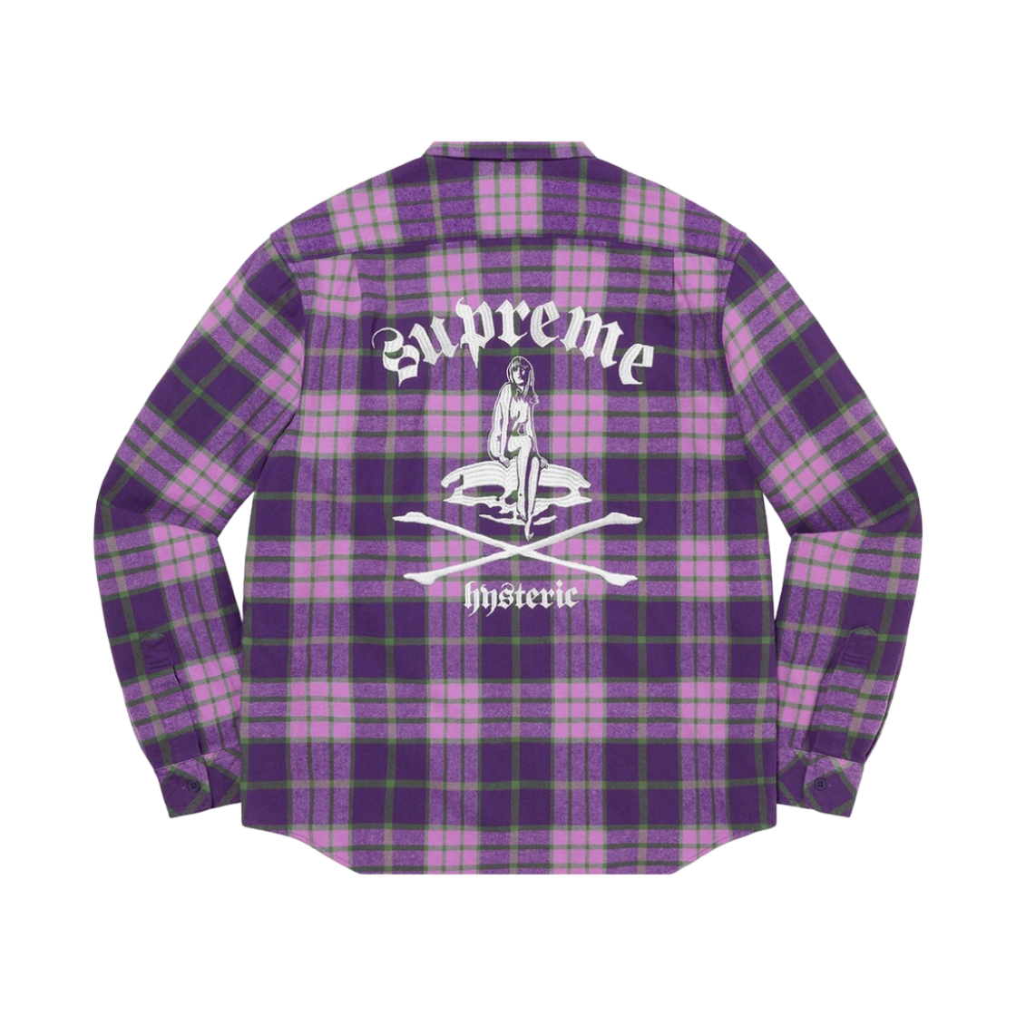 슈프림 x 히스테릭 글래머 플래드 플란넬 셔츠 퍼플 - 21SS(Supreme x Hysteric Glamour Plaid Flannel Shirt Purple - 21SS) - 2