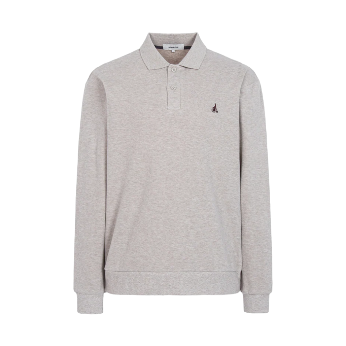 BC4941C20A Beanpole Knitlike Solid Collar Neck T-Shirt Beige