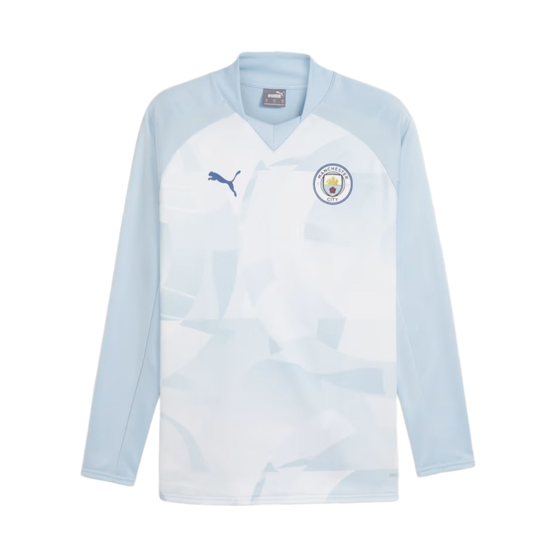푸마 맨체스터 시티 프리매치 롱슬리브 저지 실버 스카이 레이크 블루 (논 마킹 버전)(Puma Manchester City Prematch LS Jersey Silver Sky Lake Blue (Non Marking Ver.))