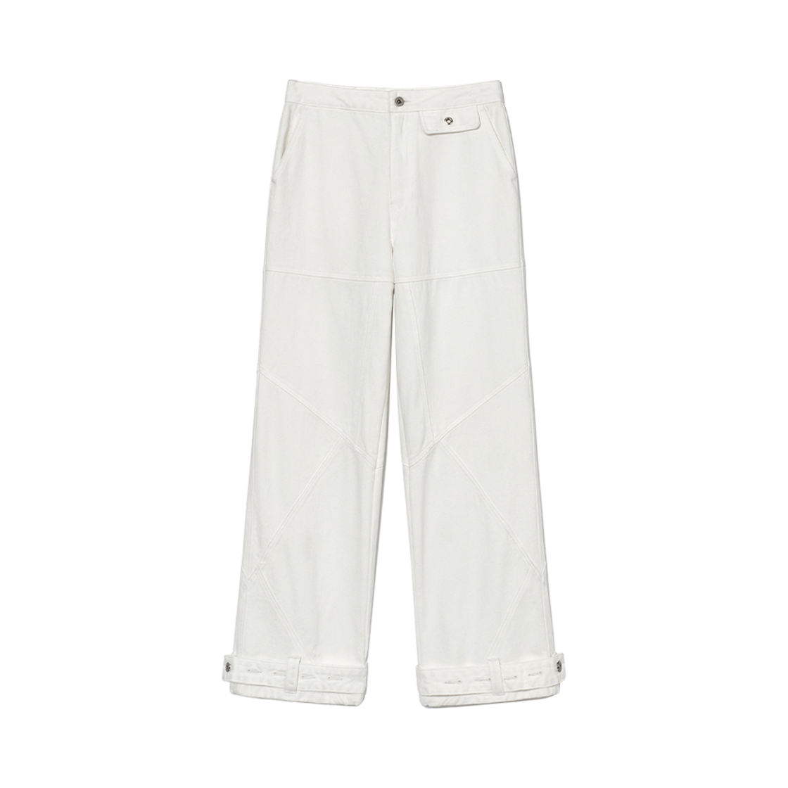 (W) 글로니 본즈 데님 팬츠 화이트((W) Glowny Bones Denim Pants White) - 1