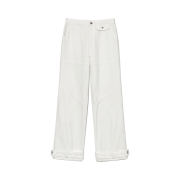 (W) Glowny Bones Denim Pants White