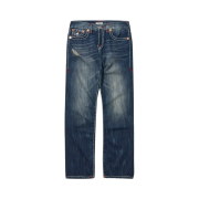 True Religion Ricky Vintage Super T Rigid Flap 1/2" Old Fashion Dark Wash
