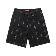 Supreme Classic Logo Chino Shorts Black - 23SS