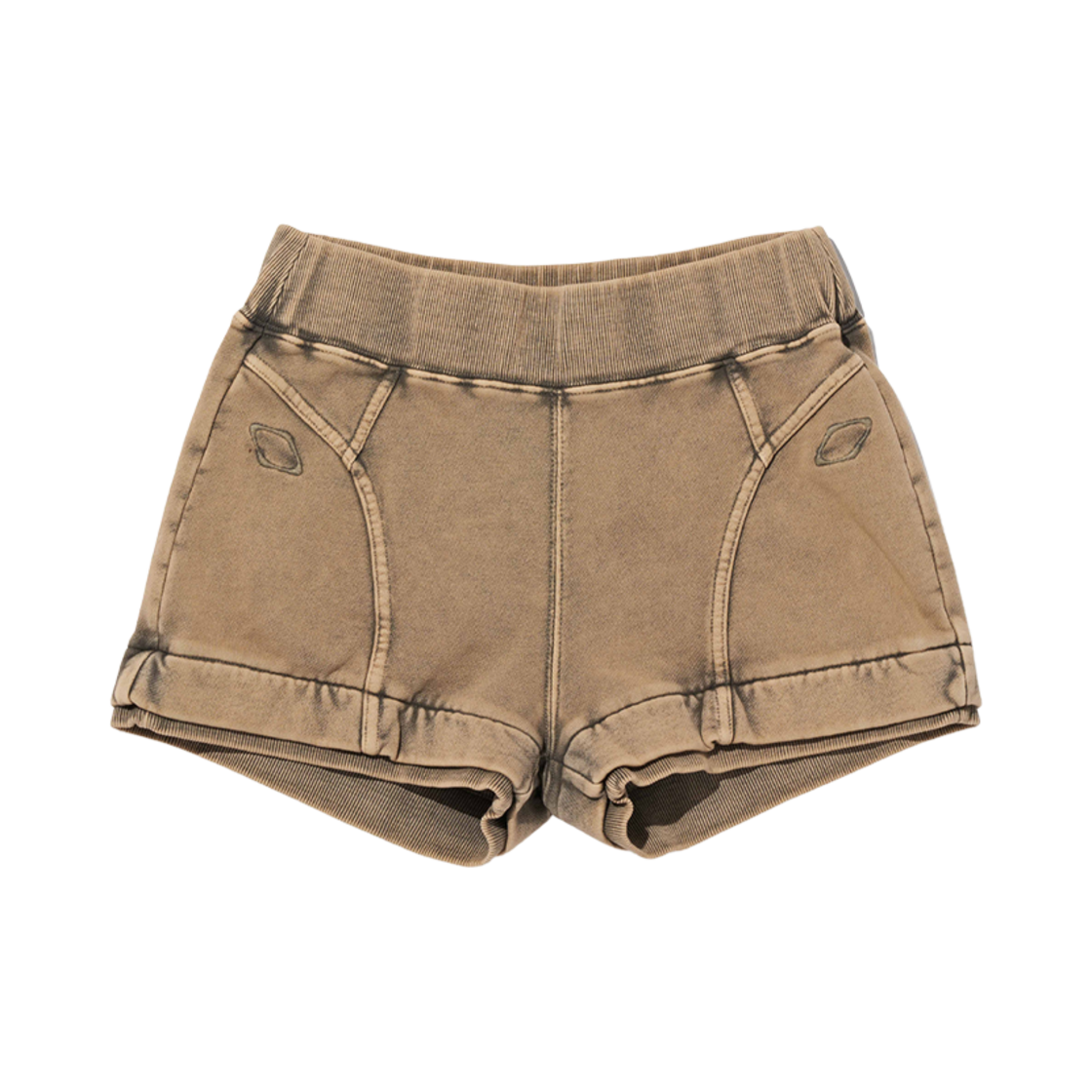 (W) 미스치프 마이크로 워시드 쇼츠 블리치드 머드((W) Mischief Micro Washed Shorts Bleached Mud)
