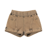 (W) Mischief Micro Washed Shorts Bleached Mud