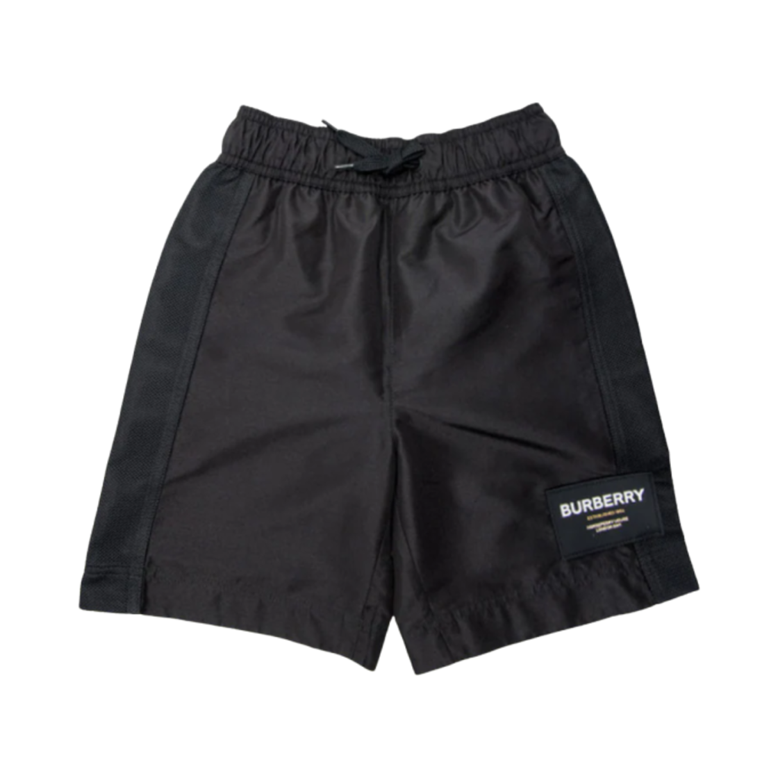 (키즈) 버버리 로고 패치 숏 팬츠 블랙((Kids) Burberry Logo Patch Short Pants Black)