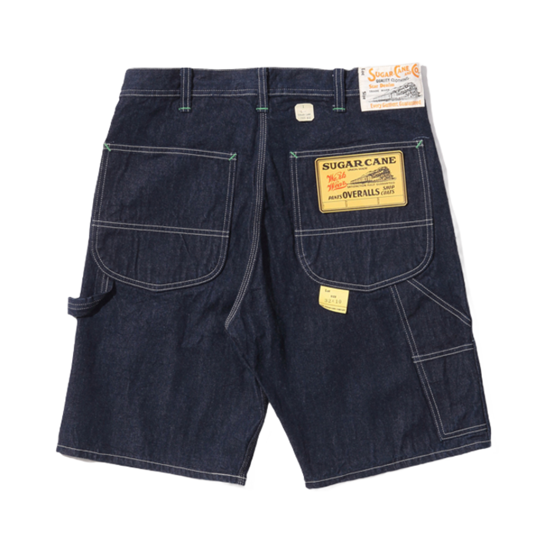 슈가 케인 11온즈 블루 데님 워크 쇼츠 원 워시(Sugar Cane 11 oz. Blue Denim Work Shorts One Wash) - 2