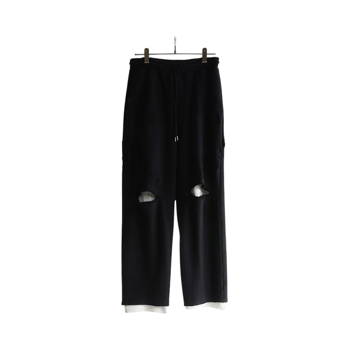 ANC-PT34-A Ancellm Crash Sweat Layered Pants Black
