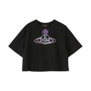 (W) Vivienne Westwood Anglomania Cropped T-Shirt Black