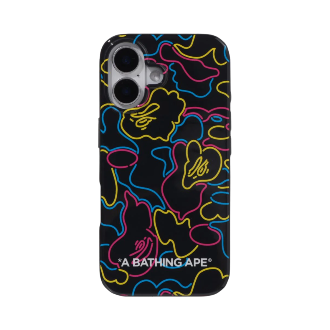 베이프 네온 카모 아이폰 16 케이스 블랙(BAPE Neon Camo iPhone 16 Case Black)