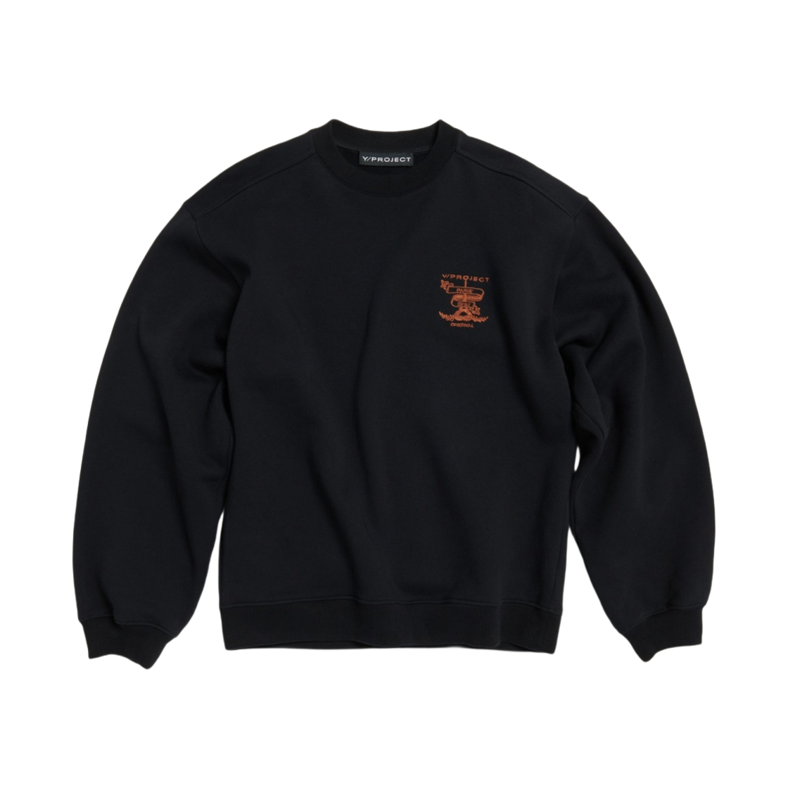와이프로젝트 파리 베스트 자수 스웨트셔츠 블랙 - 23FW(Y/Project Paris Best Embroidered Sweatshirt Black - 23FW)