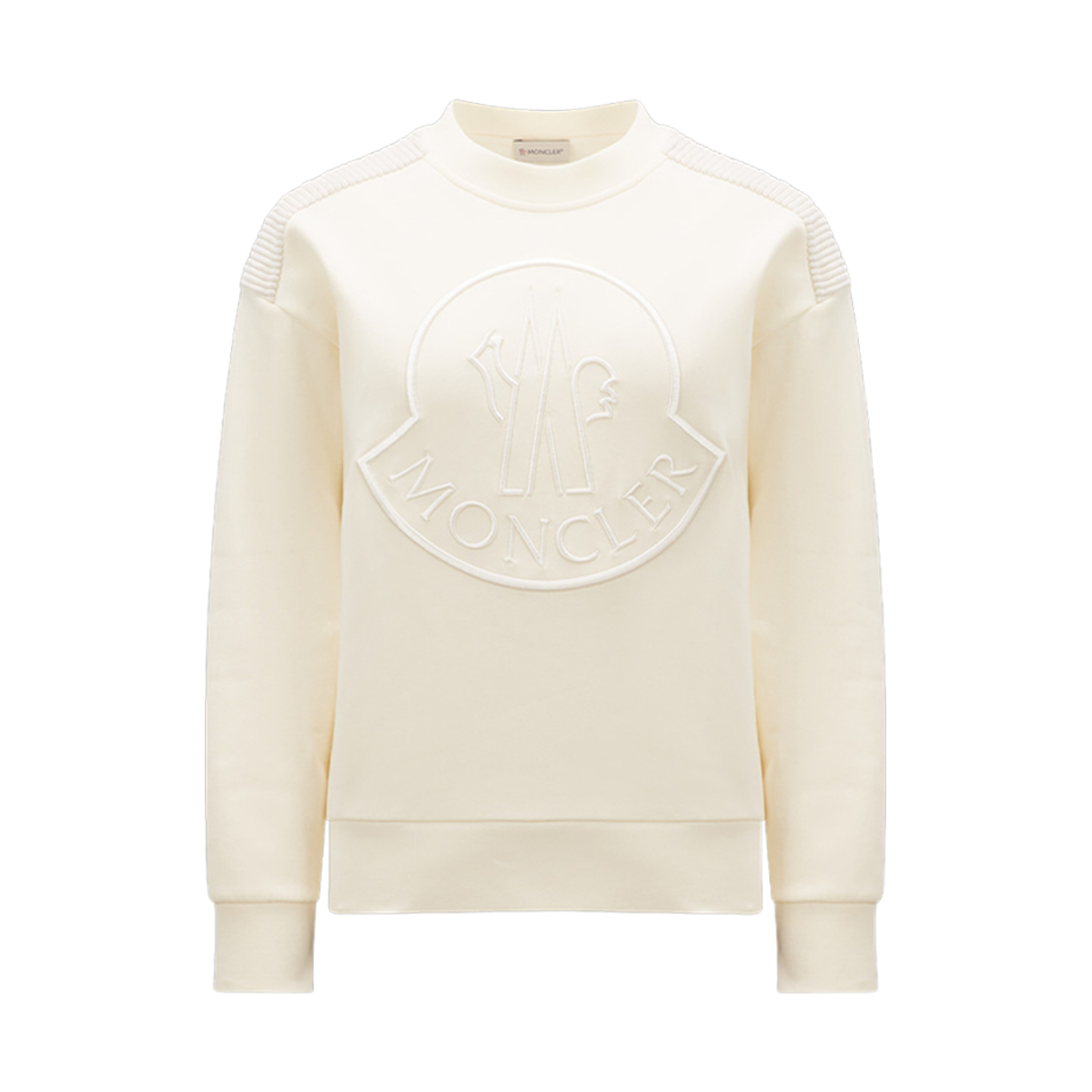 I2-093-8G00042-899U5-034 (W) Moncler Embroidered Logo Sweatshirt White - 23FW