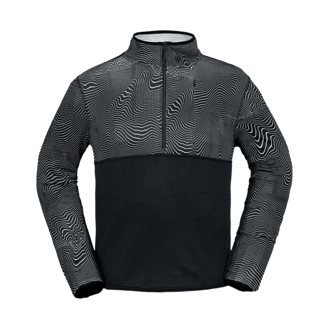 볼컴 그리드락 모크넥 라운드 맨투맨 블랙 화이트(Volcom Gridlock Mock Neck Black White) - 1