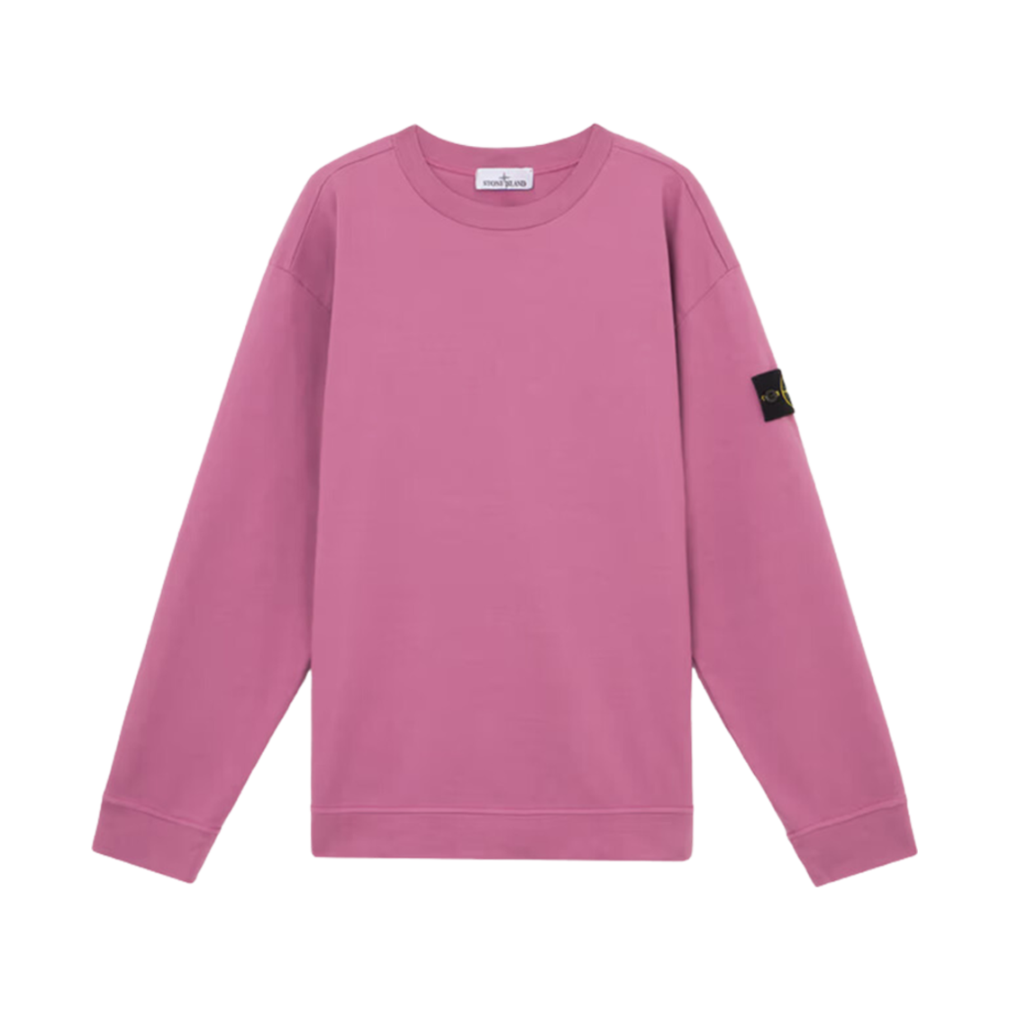 스톤 아일랜드 63750 헤비 코튼 저지 크루넥 스웨트셔츠 위드 립드 디테일 어니언 로즈 - 24FW(Stone Island 63750 Heavy Cotton Jersey Crewneck Sweatshirt with Ribbed Details Onion Rose - 24FW) - 1