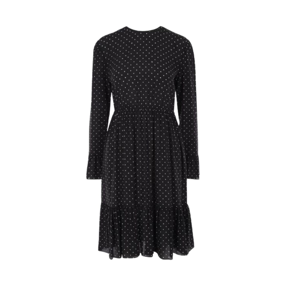 737389-ZALYL-1060 (W) Gucci Polka Dot Silk Dress Black