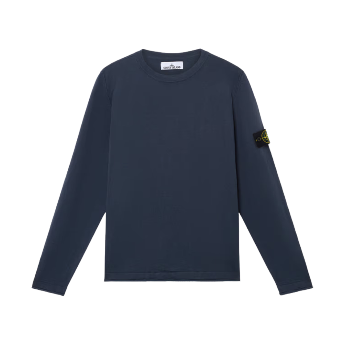 K1S1551000-52S00B0-V0020 Stone Island 5100052 Organic Cotton with Nylon Crewneck Sweater with Small Roll Details Navy Blue - 25SS