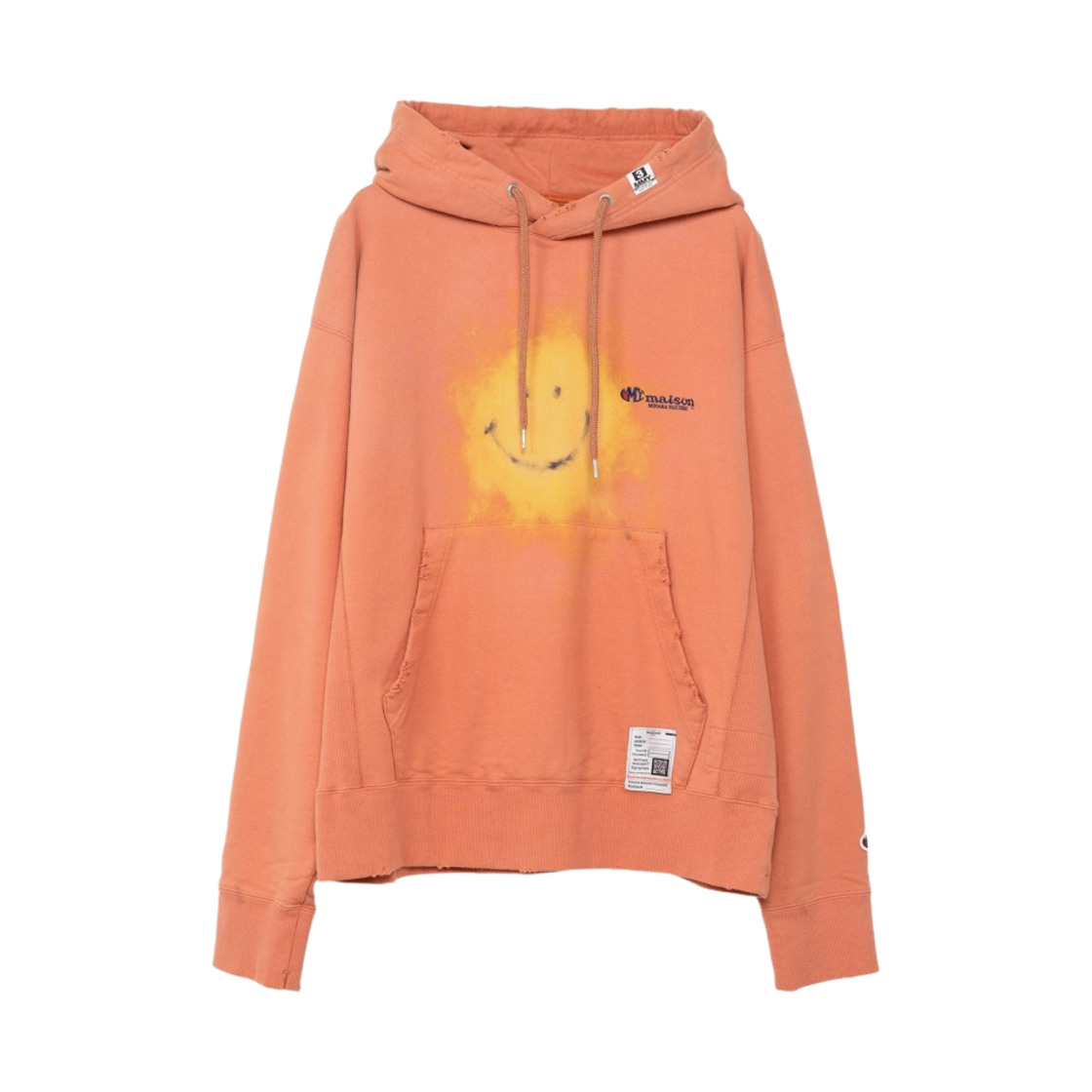 메종 미하라 야스히로 디스트레스드 후드 오렌지(Maison Mihara Yasuhiro Distressed Hoodie Orange) - 1