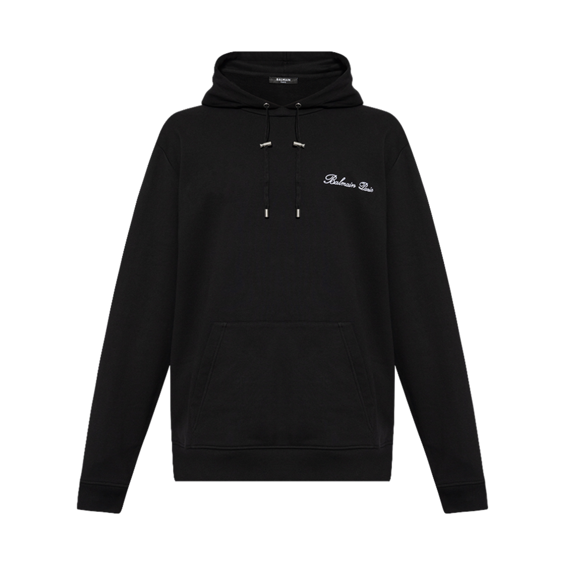 발망 시그니처 로고 자수 후드 블랙(Balmain Signature Logo Embroidered Hoodie Black)