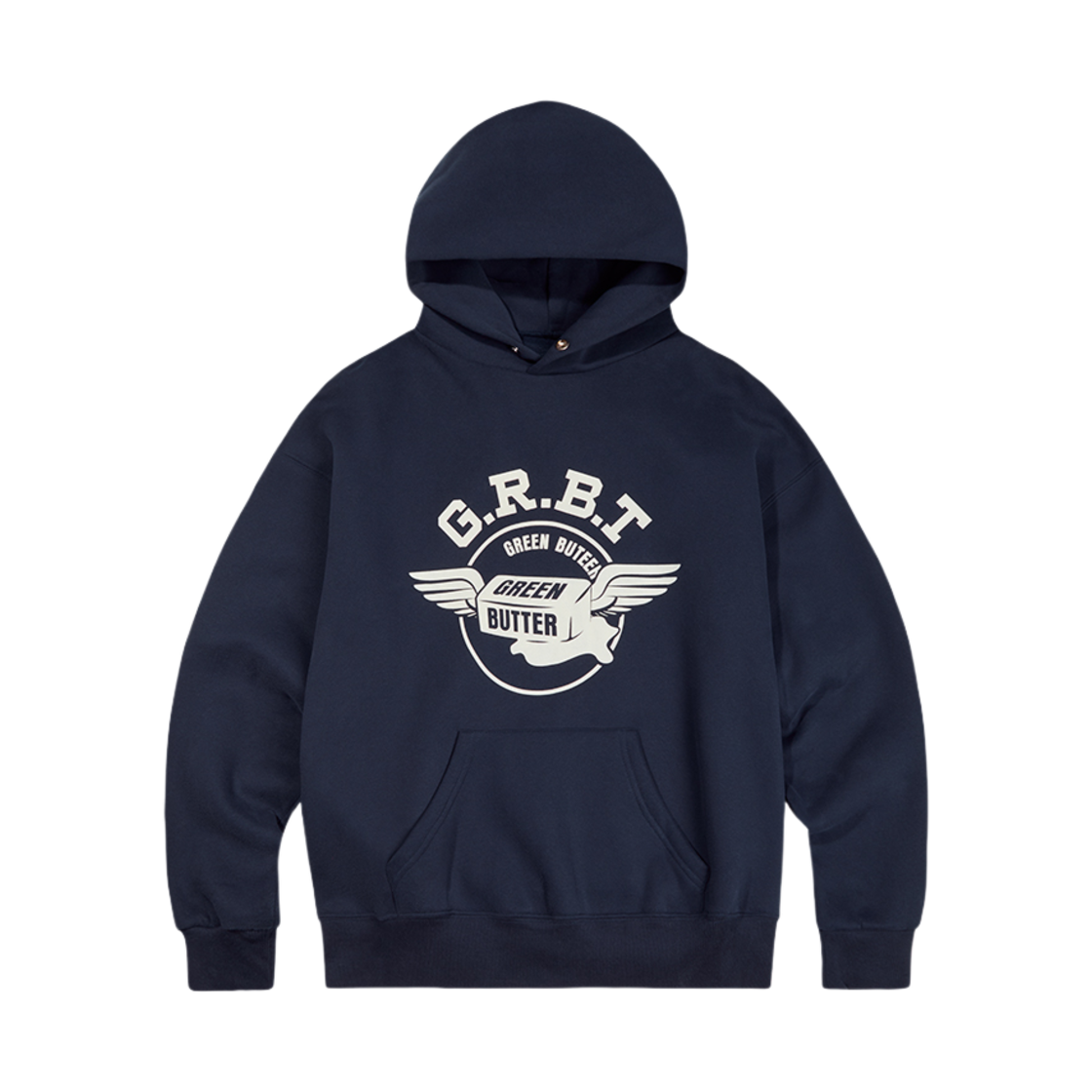 그린버터 버터 윙 플러프 후드 네이비