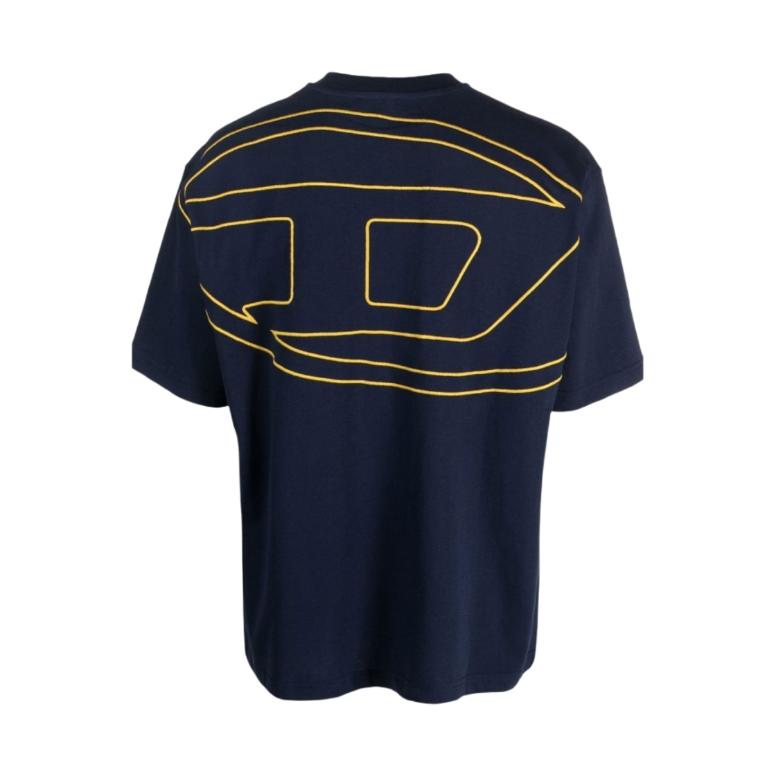 디젤 T-보기-메고발 백 맥시 D 로고 티셔츠 블루(Diesel T-Boggy-Megoval Back Maxi D Logo T-Shirt Blue) - 1