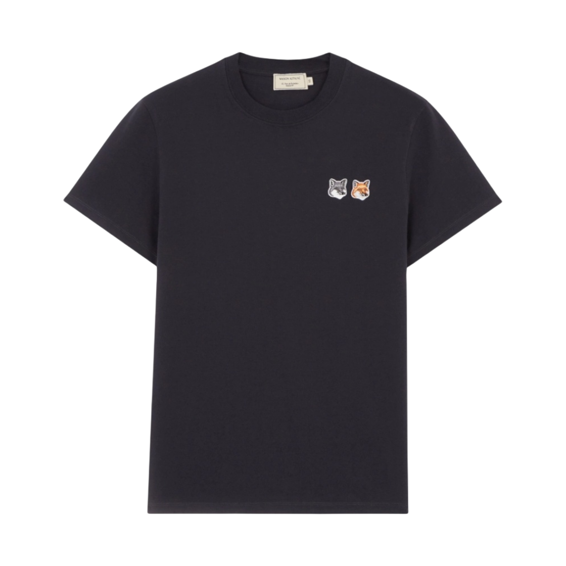 메종 키츠네 더블 폭스 헤드 패치 클래식 티셔츠 앤트러사이트(Maison Kitsune Double Fox Head Patch Classic T-Shirt Anthracite)