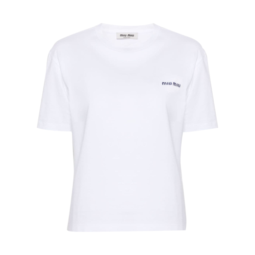 (W) Miu Miu Logo T-Shirt White
