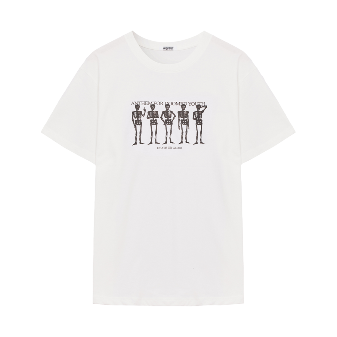 웨프트07 스켈레톤 티셔츠 오프 화이트(Weft07 Skeleton T-Shirt Off White)