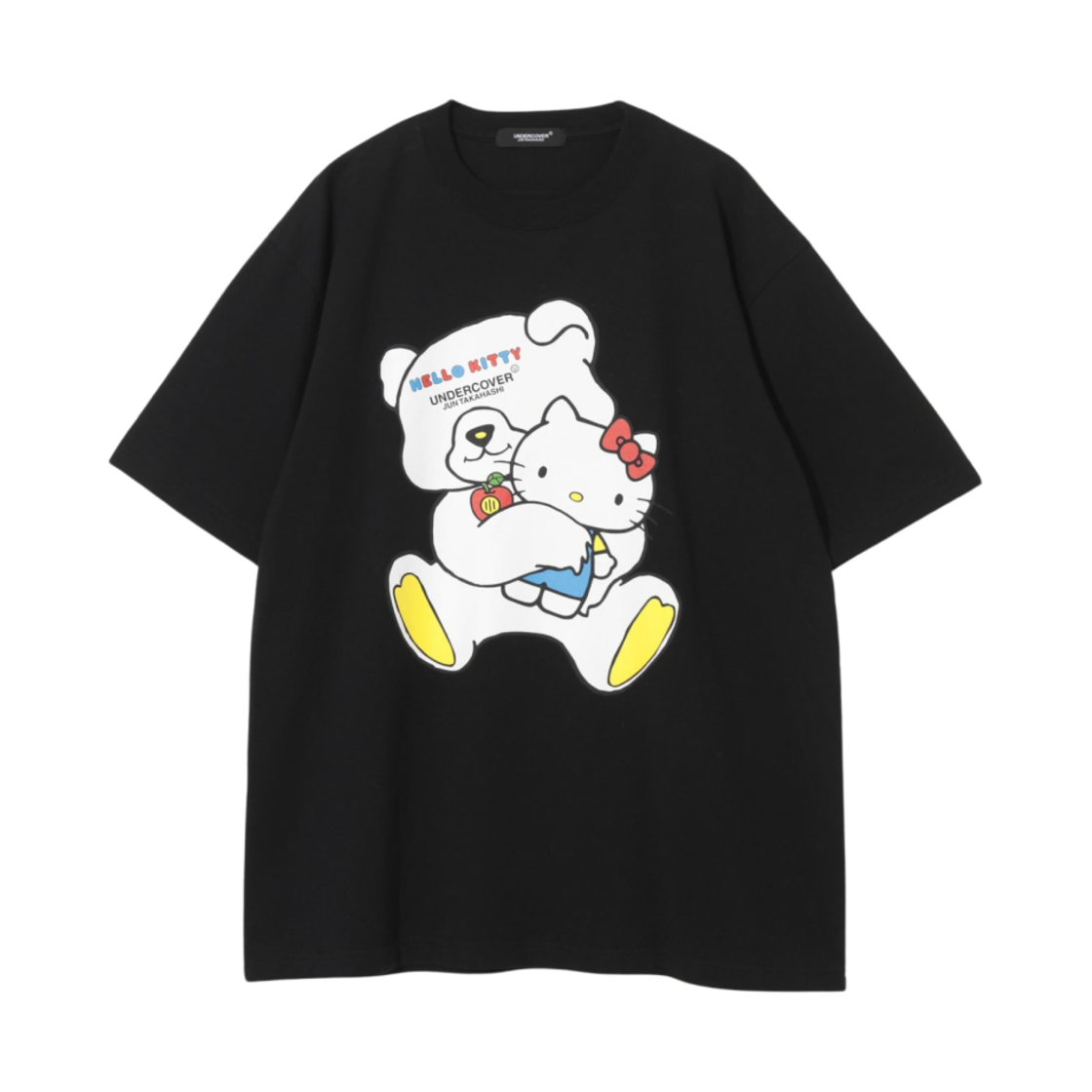 언더커버 x 산리오 UC2D8807 헬로 키티 코튼 티셔츠 블랙(Undercover x Sanrio UC2D8807 Hello Kitty Cotton T-Shirt Black)