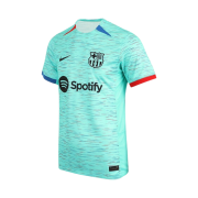 Nike FC Barcelona 2023/24 Stadium Third Dri-Fit Soccer Jersey Aqua Royal Blue
