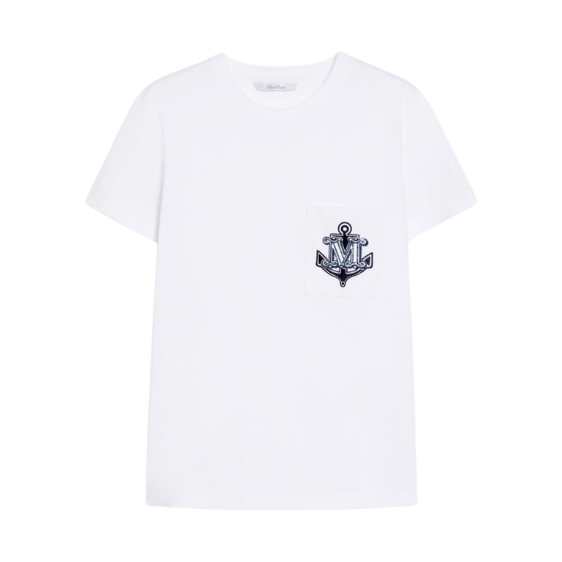 ACACIA-007 (W) Max Mara Acacia Cotton T-Shirt White Blue