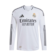 Adidas Real Madrid 2024/25 Home Authentic Long Sleeve Jersey White - US Sizing (Non Marking Ver.)