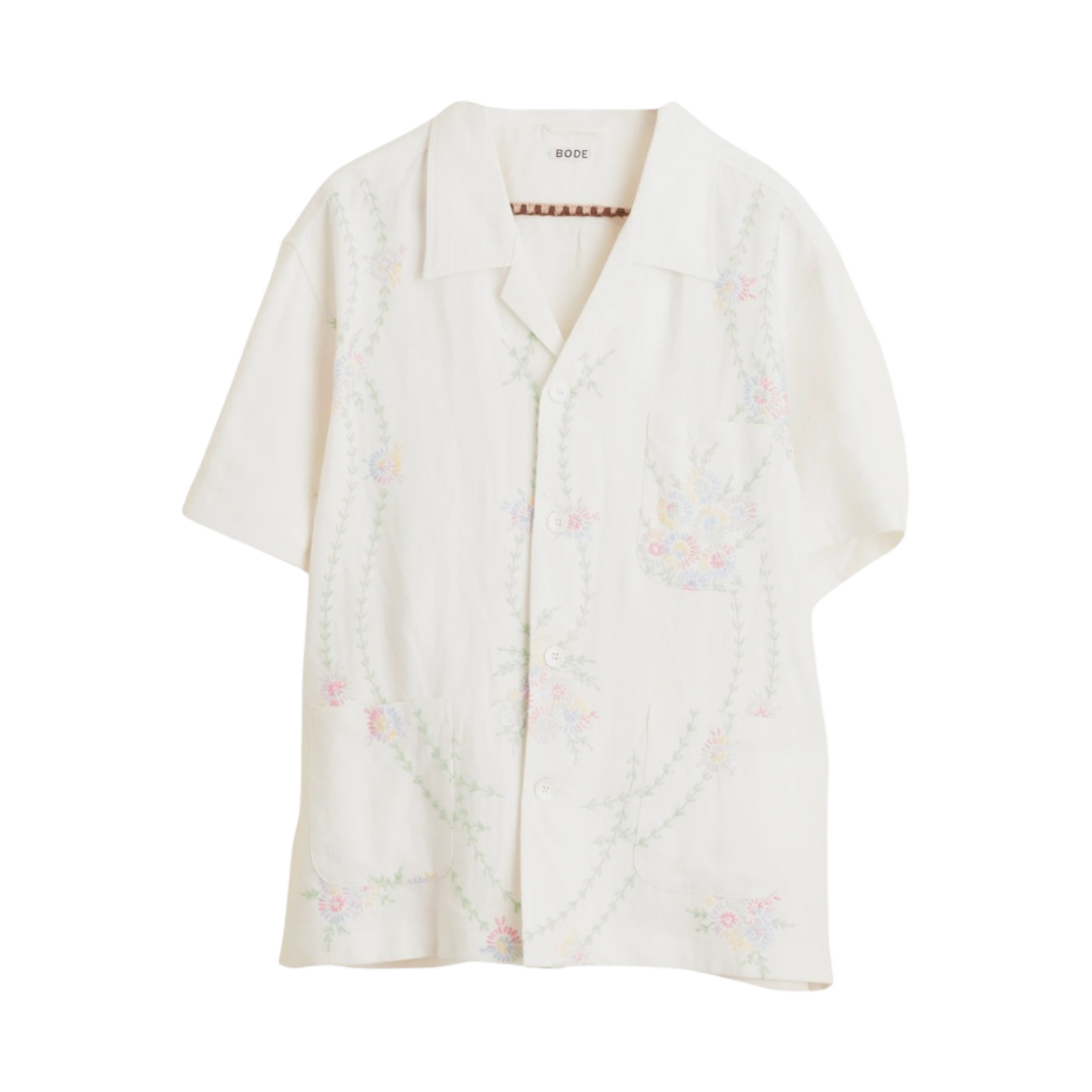- Bode Floral Sprout Short Sleeve Shirt Multi