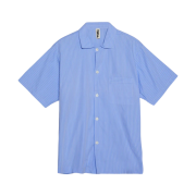 Tekla Poplin Sleepwear Short Sleeved Shirt Pin Stripes