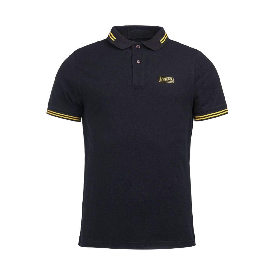 바버 인터네셔널 에센셜 팁 폴로 셔츠 블랙(Barbour International Essential Tipped Polo Shirt Black) - 1