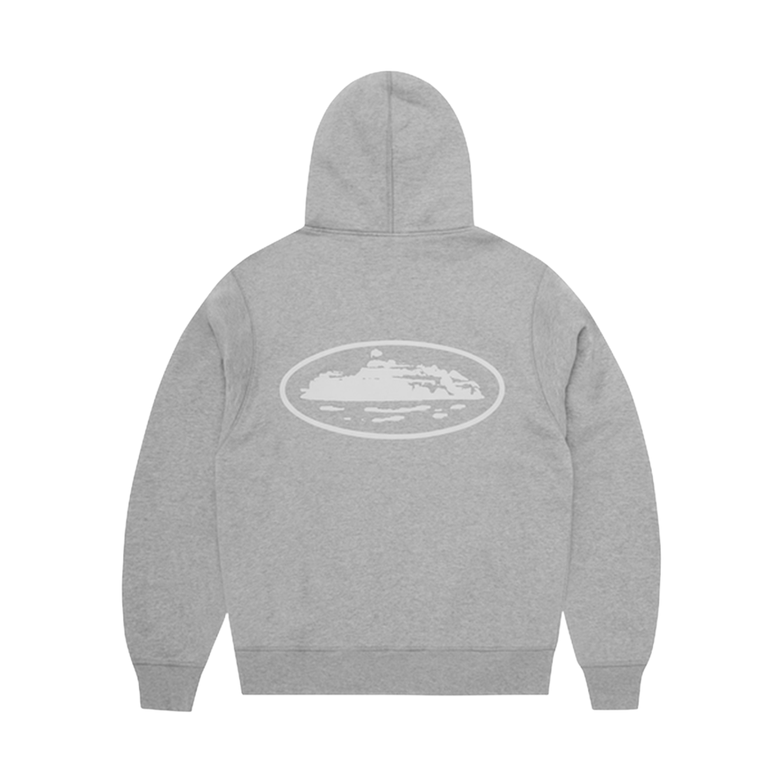 코르테이즈 아일랜드 퍼프 프린트 집 후드 헤더 그레이(Corteiz Island Puff Print Zip Hoodie Heather Grey) - 2