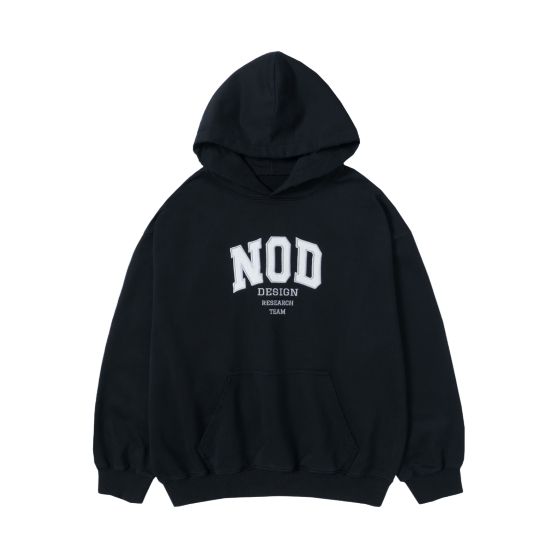 P000000Z_BK NOD Vintage Effect College Hoodie Black