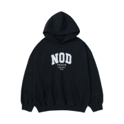 NOD Vintage Effect College Hoodie Black