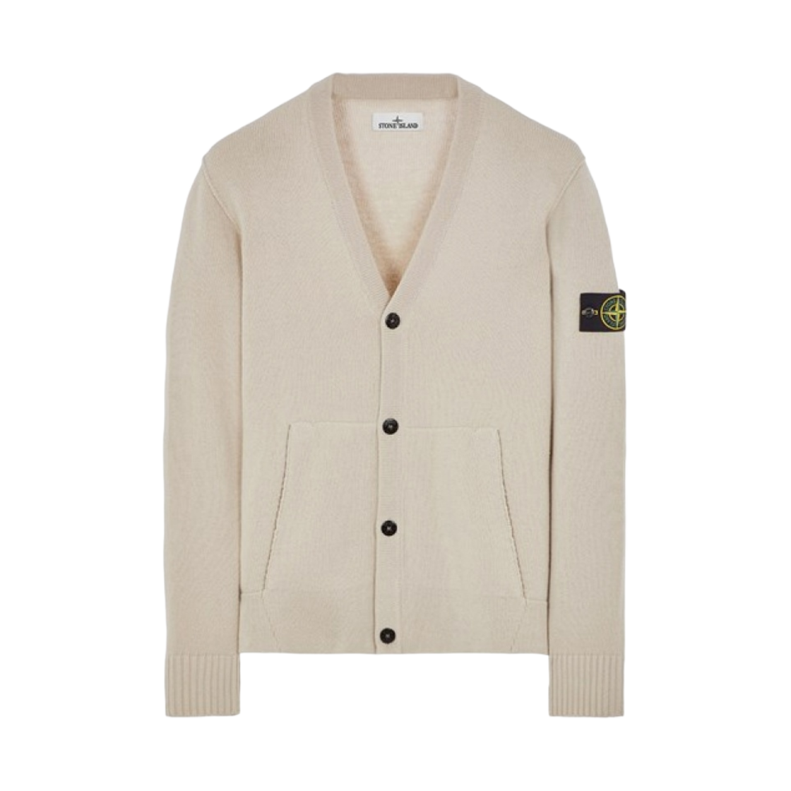 스톤 아일랜드 545B6 질롱 울 니트 가디건 스투코 - 23FW(Stone Island 545B6 Geelong Wool Knit Cardigan Stucco - 23FW) - 1