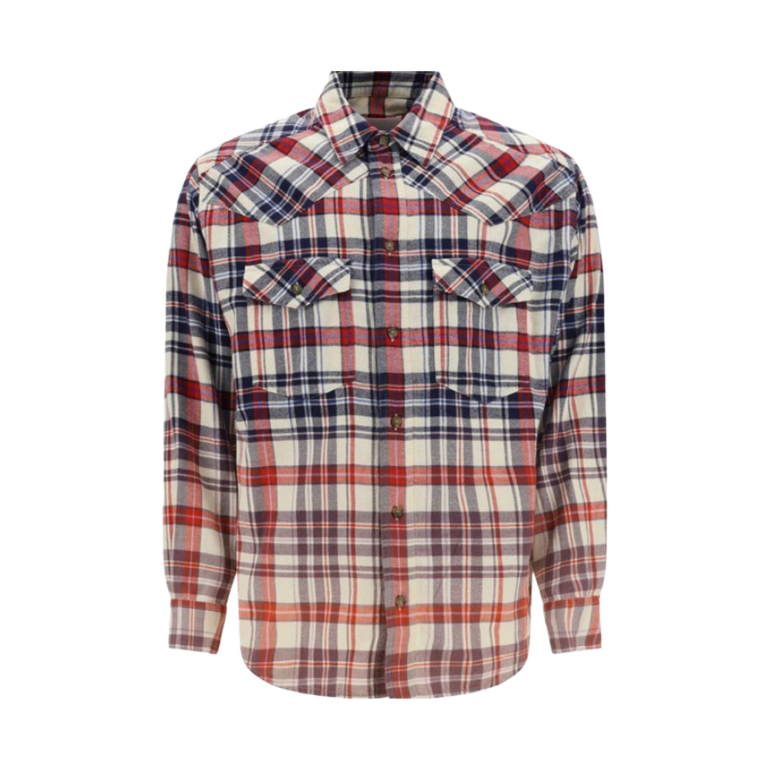 이자벨 마랑 마넴 체크 코튼 셔츠 블루 레드 - 23SS(Isabel Marant Manem Checked Cotton Shirt Blue Red - 23SS) - 1