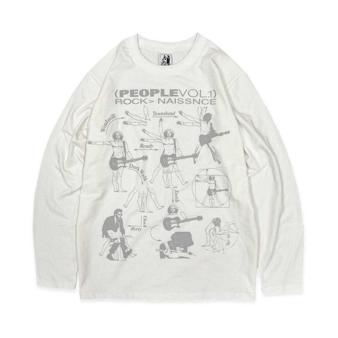디파이클럽로버스 락네상스 화이트 그레이(DEFYCLUBROBBERS Rock Naissnce LS T-Shirt White Gray) - 1
