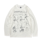 DEFYCLUBROBBERS Rock Naissnce LS T-Shirt White Gray