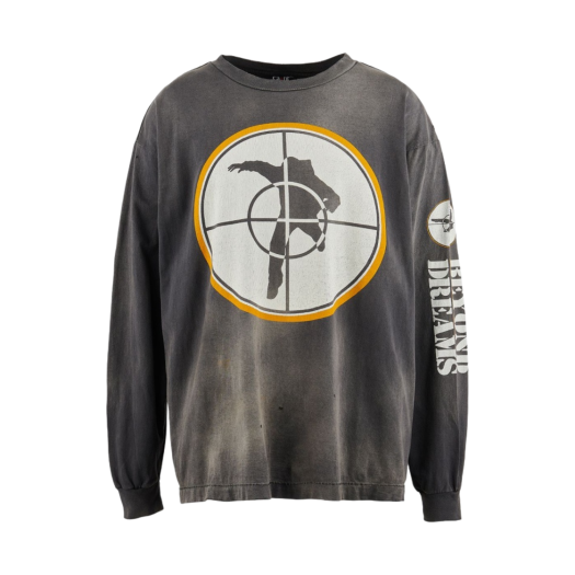 YS8-0000-C17 Saint Mxxxxxx Target L/S T-Shirt Black - 24SS