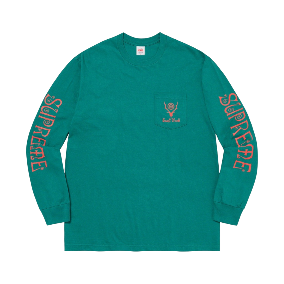 슈프림 x 사우스2 웨스트8 롱슬리브 포켓 티셔츠 틸 - 21SS