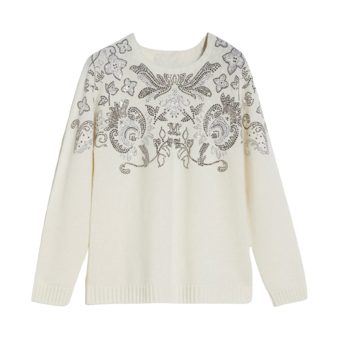 (W) 막스마라 알데노 버진 울 스웨터 화이트((W) Max Mara Aldeno Virgin Wool Sweater White)