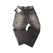 Undermycar IEK Gashutein 6 Hand Brush Washed Wide Jeans Vapor Blue - 24SS